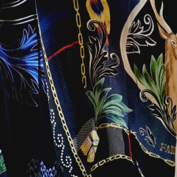 $260 Farm Rio Mixed Arabesque Scarves Long Sleeve Mini Dress - Picture 8 of 12